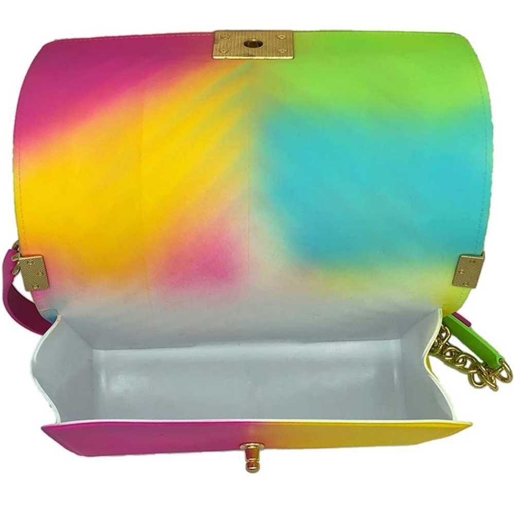 QUILTED RAINBOW SILICONE SHOULDER BAG - Picture 7 of 8